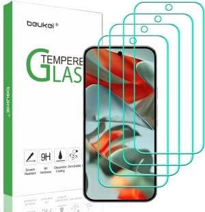 4 Pack Designed for Google Pixel 9 / Pixel 9 Pro Screen Protector Tempered Glass,6.3&quote; Anti Scratch, Bubble Free, 9H Hardness